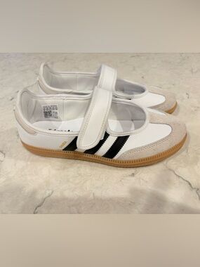 Adidas Samba Mary Jane Sneakers in White/Black Size 5 (Women’s Size 6)